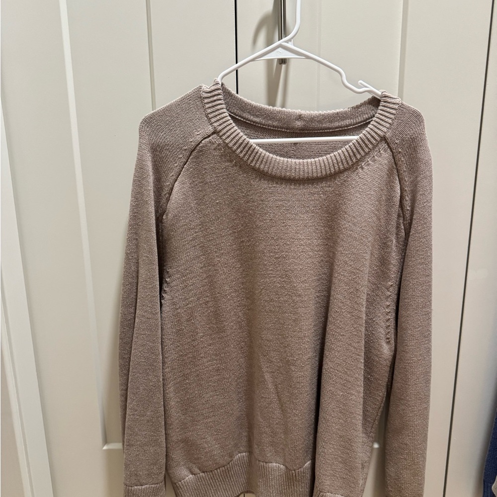 Abercrombie & Fitch Taupe Crew Neck Madeline Sweater